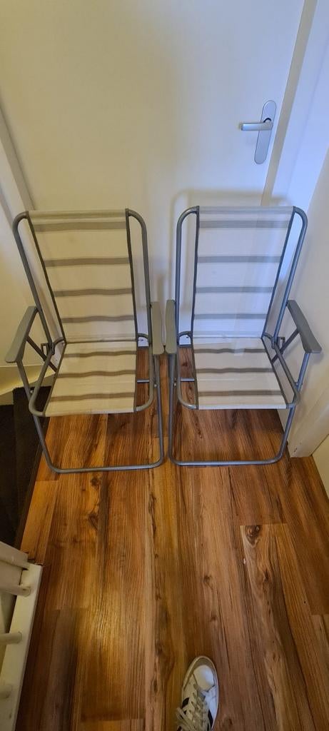 Inklapbare (kinder) Campingstoelen - Set van 2, Caravans en Kamperen, Kampeermeubelen, Ophalen, Gebruikt, Campingstoel