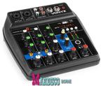 Audio mixer, Muziek mengpaneel, USB, Bluetooth, Fantoom, Rec, Ophalen of Verzenden