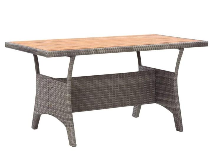 Tuintafel 120x70x66 cm massief acaciahout grijs, Tuin en Terras, Tuinmeubel-accessoires, Nieuw, Ophalen of Verzenden