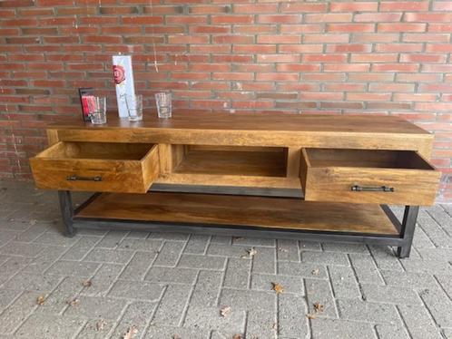 tv-meubel 160 cm smeedijzer Mango voorraad actie prijs, Huis en Inrichting, Kasten | Ladekasten, Nieuw, Minder dan 100 cm, 150 tot 200 cm