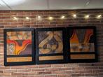 3 leuke bijpassende canvas schilderijen, Antiek en Kunst, Kunst | Schilderijen | Abstract, Ophalen