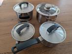 BK-pannenset (4-delig) Conical Cool, Huis en Inrichting, Keuken | Potten en Pannen, Ophalen, Gebruikt, Rvs, Pannenset