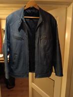 Mooie blauwe leren jas maat 58, Ophalen of Verzenden, Gedragen, Maat 56/58 (XL), Blauw