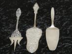 Verzilverde Taartschep/Scheppen en Vork.{ Gemerkt.}, Antiek en Kunst, Curiosa en Brocante, Ophalen of Verzenden