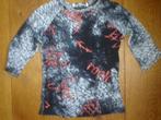 grijs/zwart shirt, Jolina, maat 128, Kinderen en Baby's, Zo goed als nieuw, Shirt of Longsleeve, Jolina, Verzenden