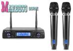Draadloze Microfoon Digitaal UHF 16-Kanaals, 2xHandmic, WM62, Info@marbeco.nl, Zangmicrofoon, Power Dynamics, Nieuw