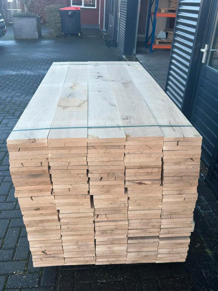 Massief Eikenhout – Diverse Breedtes –direct leverbaar, Doe-het-zelf en Verbouw, Hout en Planken, Nieuw, Plank, Eiken, 200 tot 250 cm