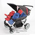 4 zits buggy met regenhoes Geschikt voor 2 baby's, Nieuw, Overige merken, Kinderwagen, Duowagen