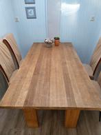 Massief Houten Tafel - Robuust & Stijlvol, Huis en Inrichting, Tafels | Eettafels, Ophalen, 50 tot 100 cm, Vijf personen of meer