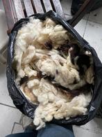 4 Zakken Wol - Natuurlijk, Hobby en Vrije tijd, Gebruikt, Wol, Wit, Ophalen of Verzenden