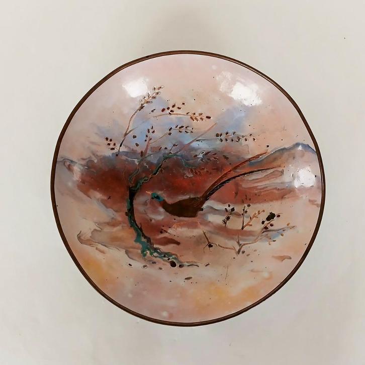 Schaal Email op Koper Sagitta Holland Vintage, Antiek en Kunst, Antiek | Emaille, Ophalen of Verzenden