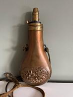 Antieke kruitfles 19e eeuw, Antiek en Kunst, Ophalen, Koper