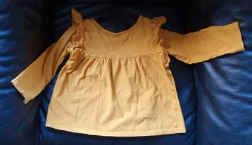 Cat & Jack Babylongsleeve/ top met ruche Kleur oker Maat 74 beschikbaar voor biedingen