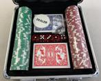 Pokerkoffer Pokerset 100 Pokerchips Poker aluminium Koffer, Gebruikt, Ophalen of Verzenden