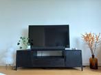 Goossens zwart TV meubel van mangohout en staal, Huis en Inrichting, Ophalen, 100 tot 150 cm, Zo goed als nieuw, Minder dan 100 cm