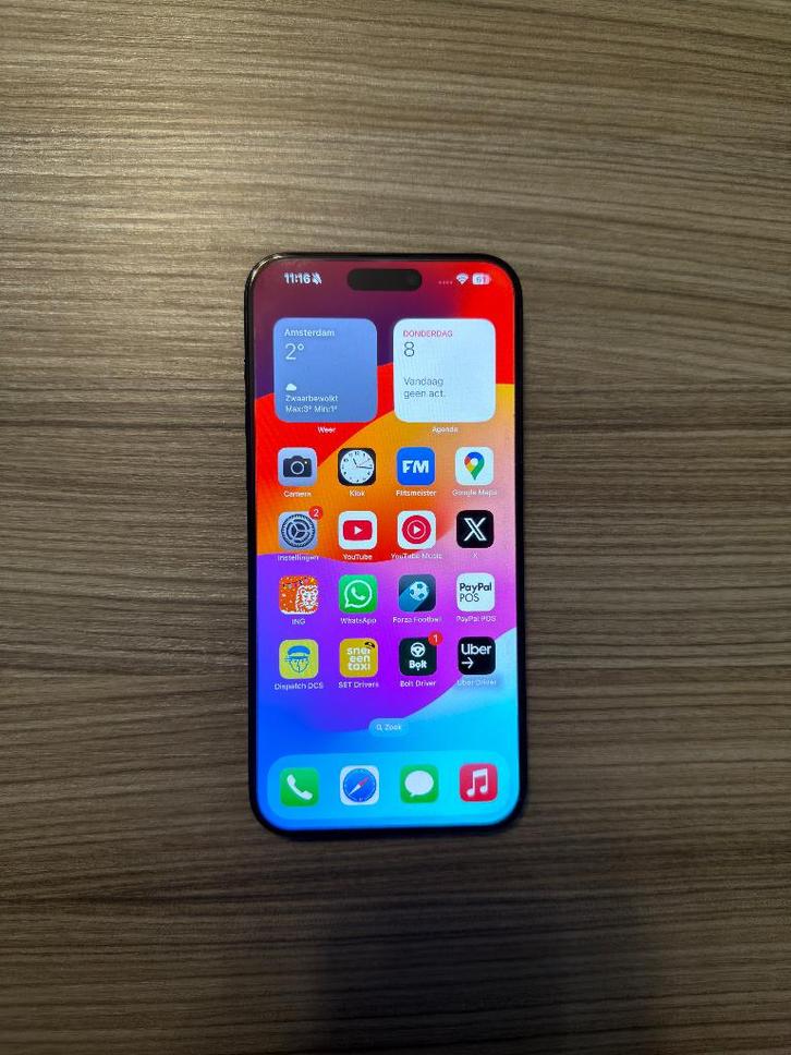 Apple Iphone 15 Pro Max 256GB blauw titanium, Telecommunicatie, Mobiele telefoons | Apple iPhone, Zo goed als nieuw, 256 GB, iPhone 15 Pro Max