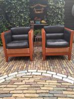 set Bendic leren fauteuils, Huis en Inrichting, Ophalen, Zo goed als nieuw, 50 tot 75 cm, Hout