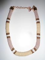 Beige kleurige kralen ketting, Sieraden, Tassen en Uiterlijk, Kettingen, Ophalen of Verzenden, Nieuw, Beige, Overige materialen