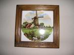 Hollands tafereel tegeltje met houten lijst, Ophalen