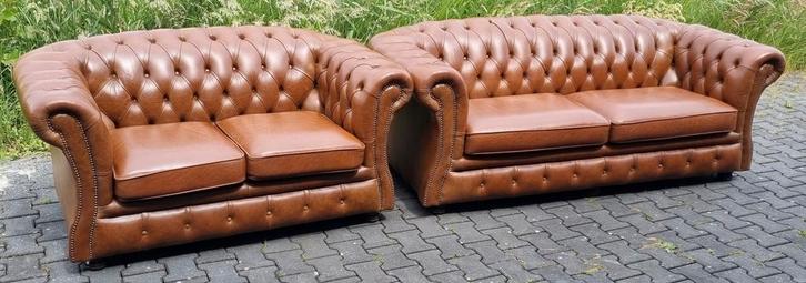 Chesterfield Springvale bankstel 3+2 zit én GRATIS BEZORGD, Huis en Inrichting, Banken | Bankstellen, Gebruikt, Rechte bank, 75 tot 100 cm