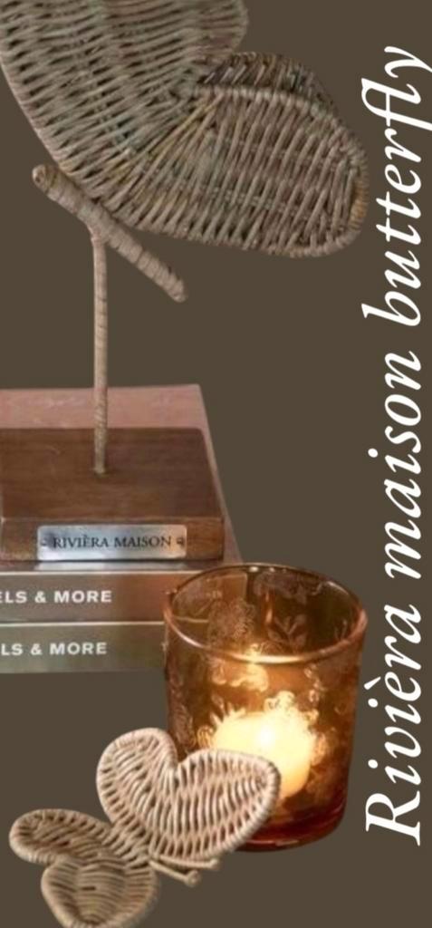 2 Rivièra maison vlinders & rivièra maison votive, Huis en Inrichting, Woonaccessoires | Overige, Nieuw, Ophalen of Verzenden