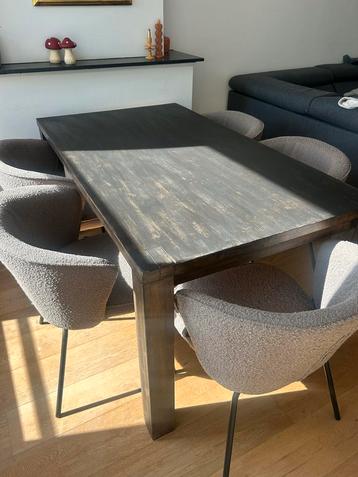 Donker Grenen Eettafel - 160cm - 6 Persoons beschikbaar voor biedingen