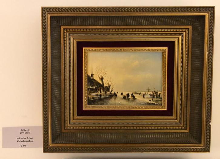 Vier decoratieve schilderijen 20e eeuw, Antiek en Kunst, Kunst | Schilderijen | Klassiek, Ophalen of Verzenden