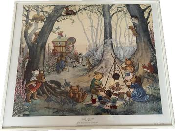 Prent Teddy Bear Camp van Molly Brett beschikbaar voor biedingen