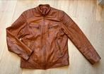 Carlo Sacchi leren jas cognac, maat L/XL, Ophalen of Verzenden, Zo goed als nieuw, Maat 56/58 (XL), Bruin