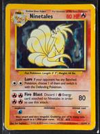Pokémon Ninetales Base Set Unlimited 12/102 - Played (PL), Ophalen of Verzenden, Gebruikt, Losse kaart, Foil