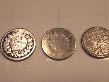 25 cent munten - 4 stuks beschikbaar voor biedingen