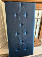 Hoofdbord achterwand bed blauw satijn, Ophalen, Tweepersoons, Blauw, Stof