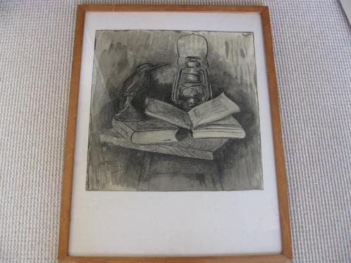 Phil Grisel ( 1923-2008). Pentekening/ aquarel. 1942., Antiek en Kunst, Kunst | Schilderijen | Klassiek, Ophalen of Verzenden