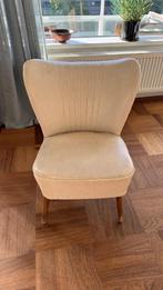 Cocktail stoel vintage creme wit, Huis en Inrichting, Fauteuils, Ophalen, Gebruikt, Minder dan 75 cm, Vintage