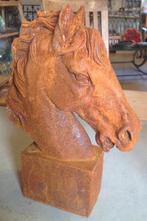 Hele mooie gietijzeren paardenhoofd tot in detail., Ophalen of Verzenden, Nieuw, Metaal, Dierenbeeld