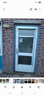 Achterdeur met kozijn, Doe-het-zelf en Verbouw, Kozijnen en Schuifpuien, Kunststof, Deurkozijn, 150 tot 225 cm, Ophalen