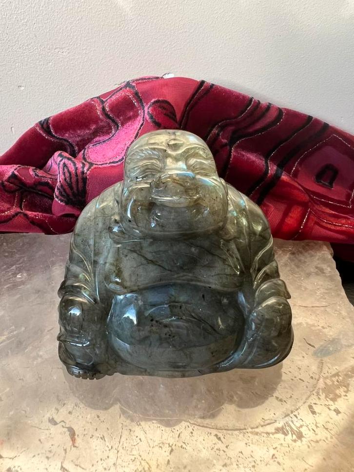 Labradoriet Boeddha beschermt aura geluk magie uniek topkado, Sieraden, Tassen en Uiterlijk, Edelstenen, Nieuw, Ophalen of Verzenden