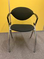 Vepa Stoel/ kantinestoel / eetkamerstoel /vergaderstoel, 6st, Huis en Inrichting, Stoelen, Gebruikt, Verzenden, Zwart, Stof