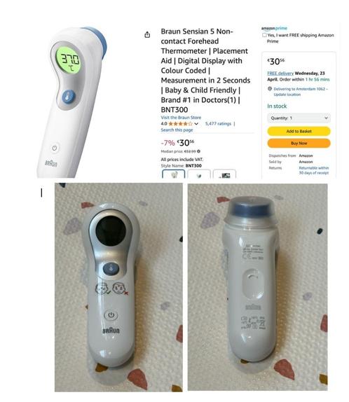 No Touch thermomether Braun, Diversen, Verpleegmiddelen, Zo goed als nieuw, Ophalen of Verzenden