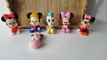 6 Zeldzame Vintage Disney Piep Popjes Mickey - Minnie Mouse beschikbaar voor biedingen