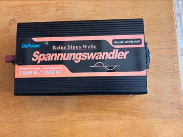 ZUIVERE SINUS OMVORMER 1000W. 12-220 beschikbaar voor biedingen