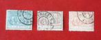 1907 Michiel de Ruyter 0,5 Cent, 1 Cent, 2,5 Cent Gestempeld, Postzegels en Munten, T/m 1940, Ophalen, Gestempeld
