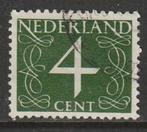 Nederland 1962 774 Cijfer 4c Fluor, Gest, Postzegels en Munten, Postzegels | Nederland, Na 1940, Verzenden, Gestempeld