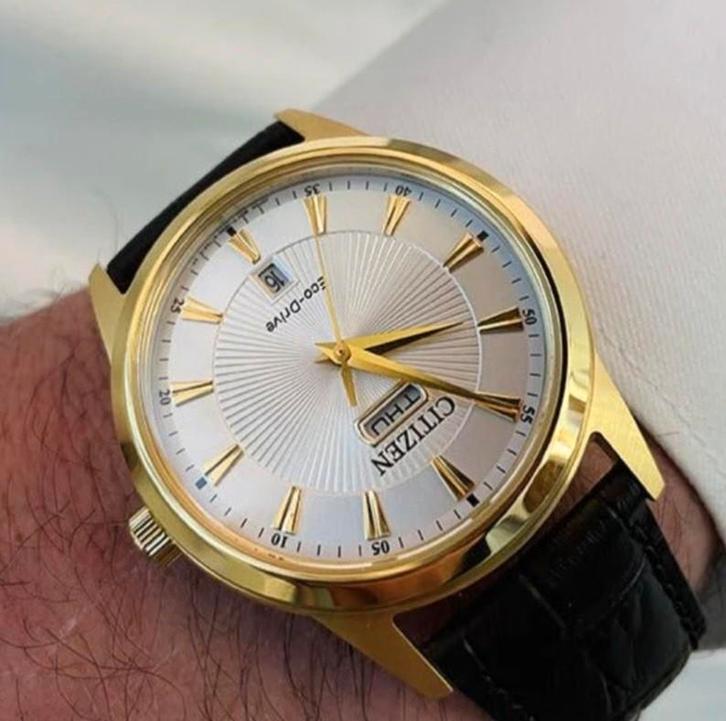 Citizen AW0102-A eco drive, Sieraden, Tassen en Uiterlijk, Horloges | Heren, Nieuw, Citizen, Leer, Ophalen