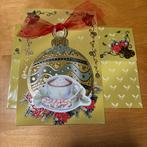 Luxe kerstkaart met uitdruk hanger / bijpassende envelop 6, Ophalen of Verzenden, Zo goed als nieuw, Kerst