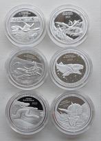 Zilveren 1 oz Prehistoric Live., Ophalen of Verzenden, Overige landen, Setje, Zilver