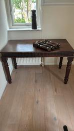 Houten eethoektafel, met hoge en lage poten( salontafel, Huis en Inrichting, Tafels | Sidetables, Ophalen of Verzenden, Rechthoekig
