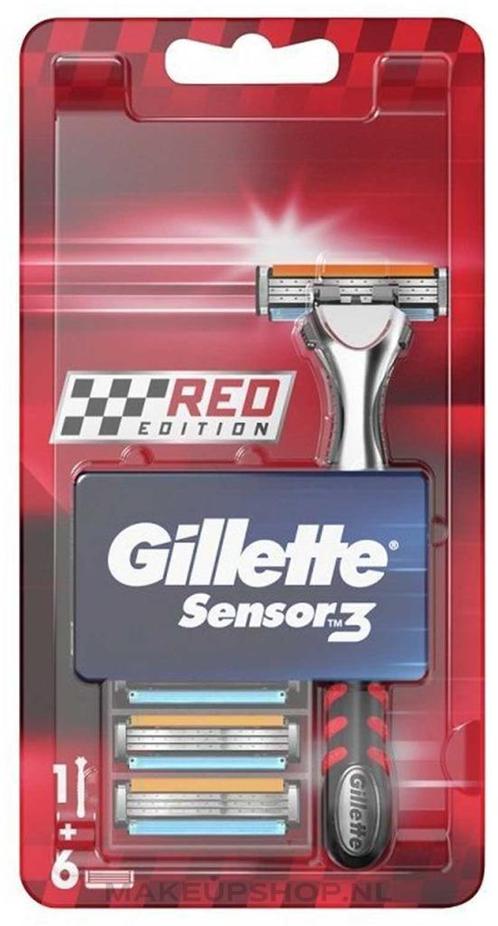 Gillette Sensor 3 RED EDITION Scheermesjes - 6 Mesjes, Sieraden, Tassen en Uiterlijk, Uiterlijk | Gezichtsverzorging, Nieuw, Verzorging