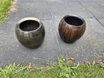 Bloempotten, Ophalen of Verzenden, Gebruikt, Rond, Minder dan 25 cm