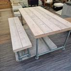 Stijgerhouten tafel plus bank voor binnen of buiten, Ophalen, ., Nieuw, .